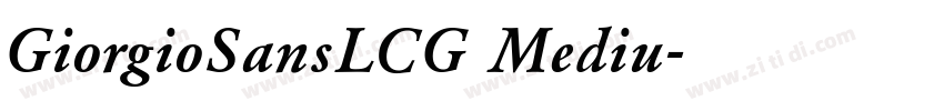 GiorgioSansLCG Mediu字体转换